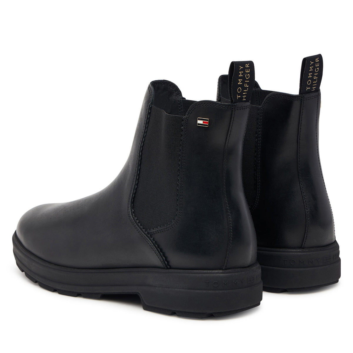 Tommy Hilfiger Боти тип челси Th Flag Outdoor Chelsea Boot FW0FW09573 Черен