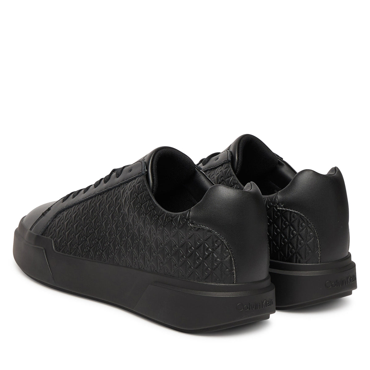 Calvin Klein Сникърси Chunky Cupsole Laceup Lth Aop YM0YM01383 Черен