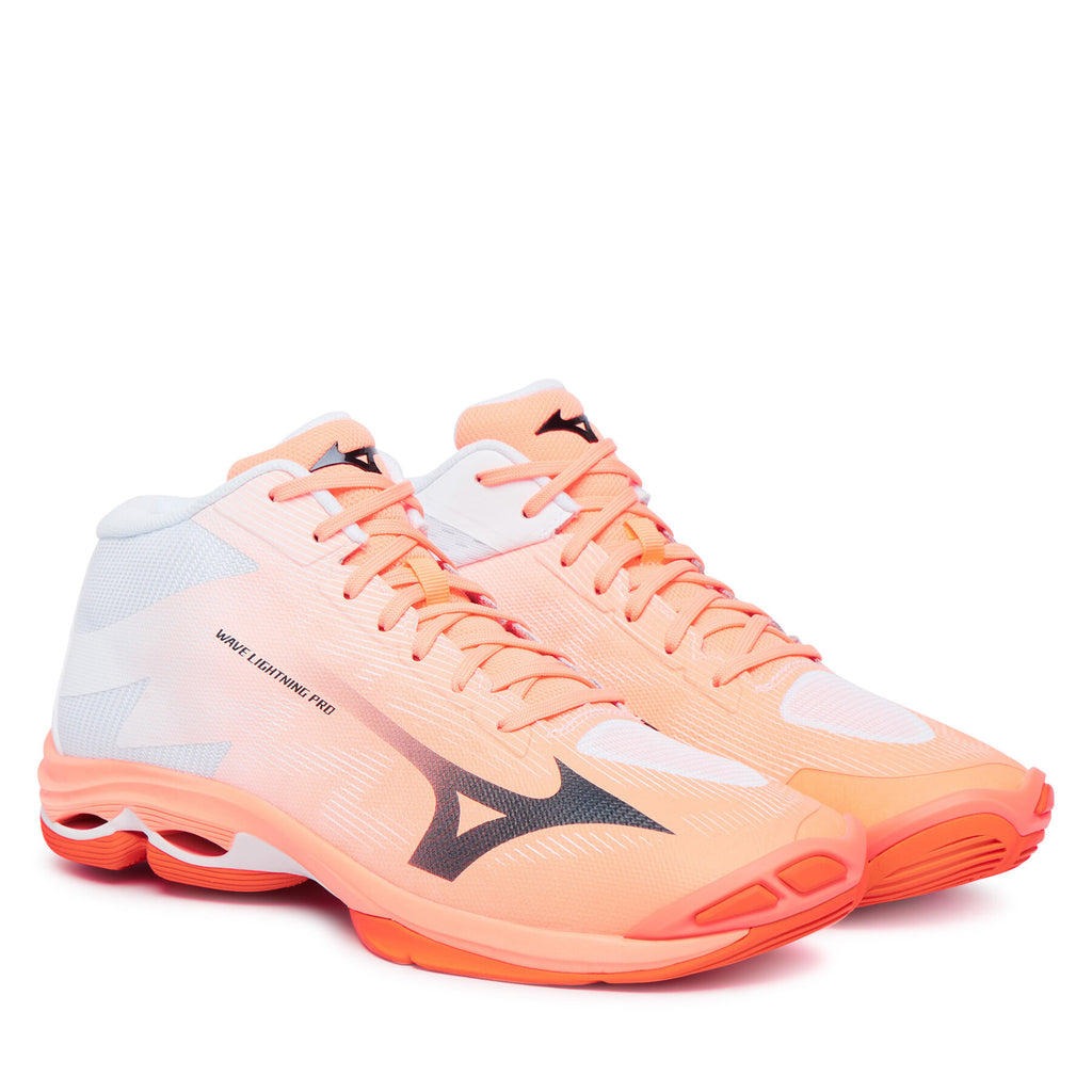 Mizuno Обувки за зала Wave Lightning Pro Mid V1GA2665 Коралов