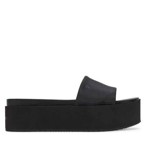Calvin Klein Jeans Чехли Flatform Sandal Slide In Nylon YW0YW01791 Черен