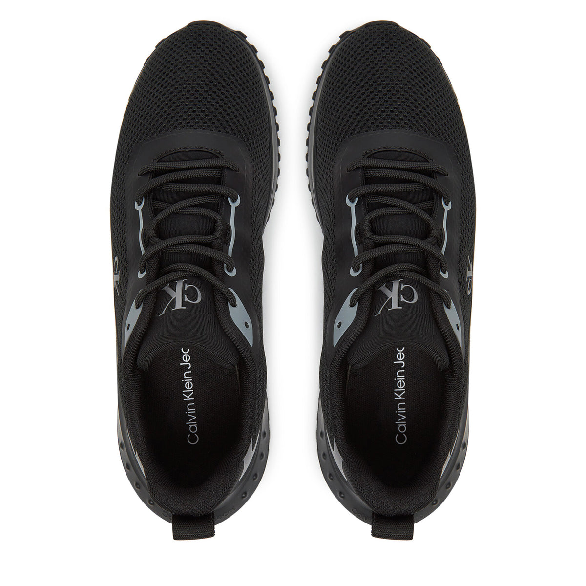 Calvin Klein Jeans Сникърси Eva Runner L-Up Mix Mesh Logo Ck YW0YW01851 Черен