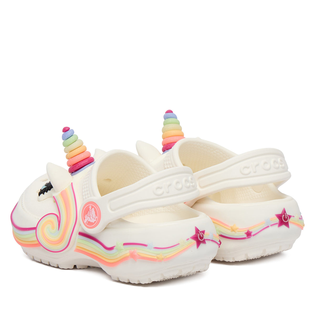 Crocs Чехли Toddler Crocs Iam Unicorn Lights Classic Clog 212508 Бял