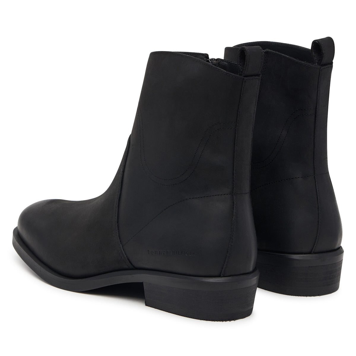 Tommy Hilfiger Боти Hilfiger Dressy Lth Biker Boot FM0FM06077 Черен