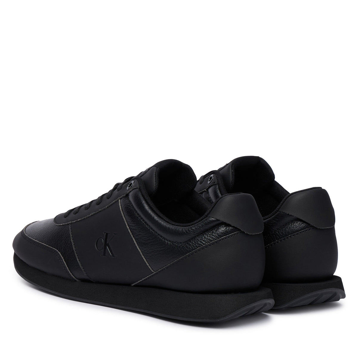 Calvin Klein Сникърси Retro Run Lace Band Tmb Lth Mix HM0HM02447 Черен