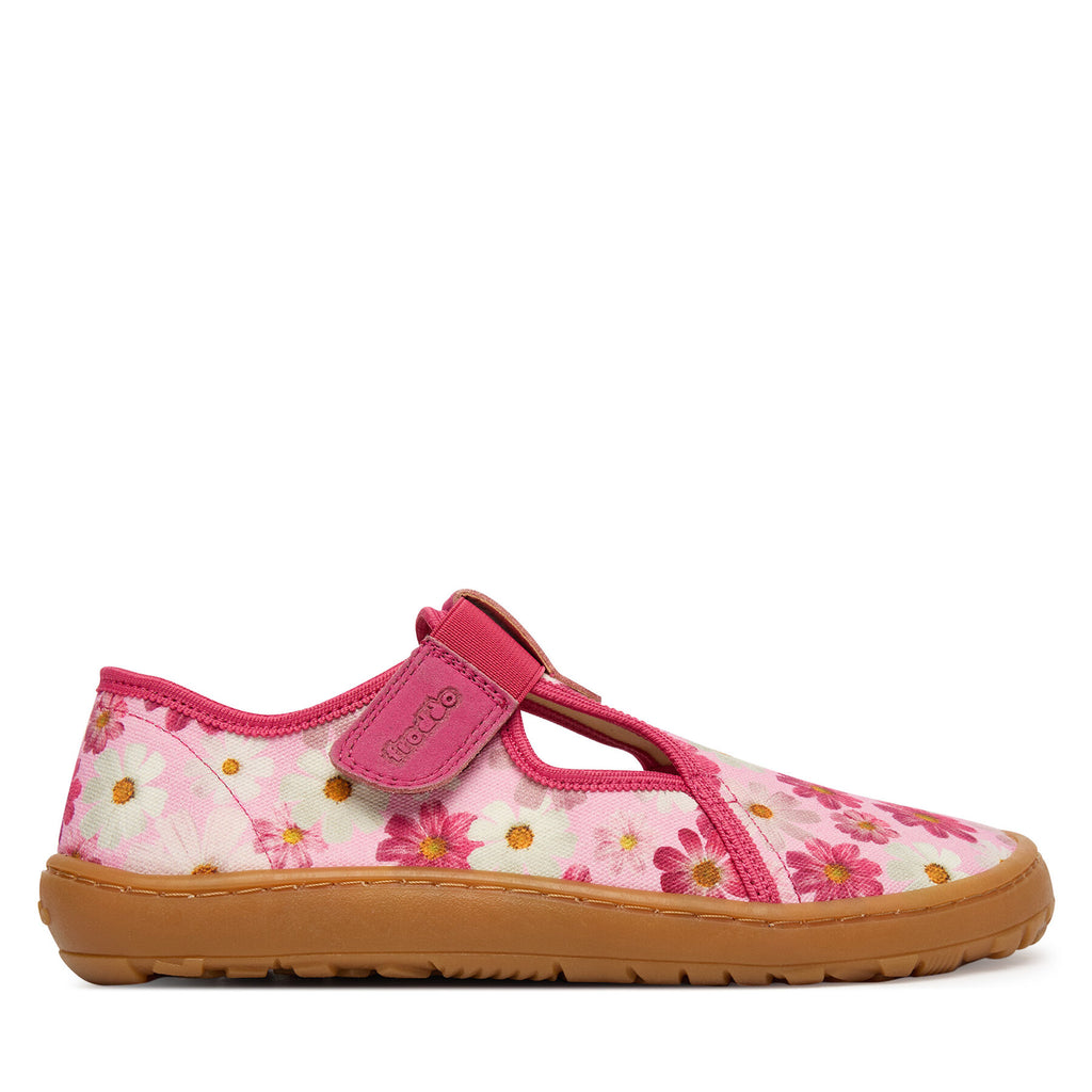Froddo Пантофи Barefoot Canvas T-Bar G1700439-4 D Розов