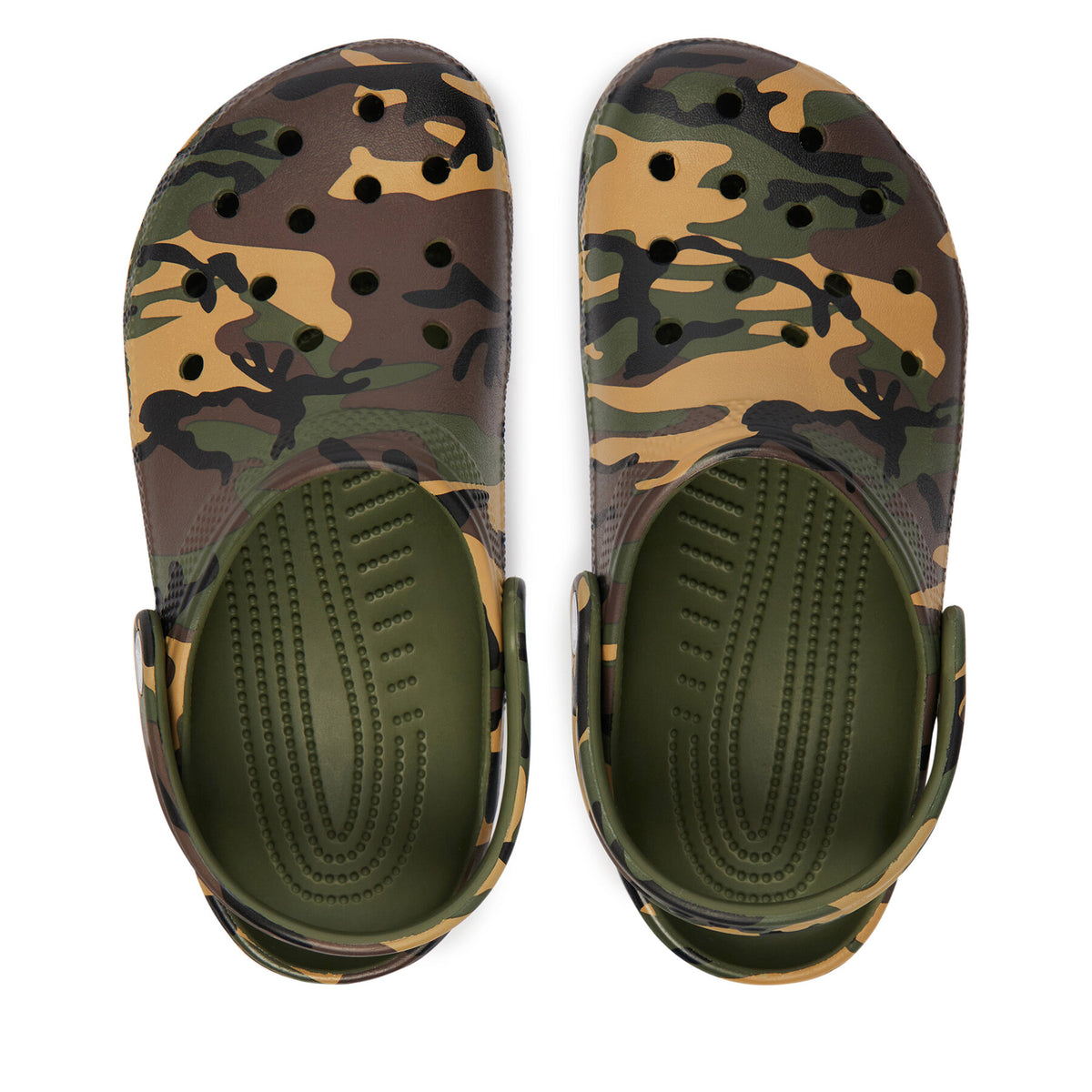 Crocs Чехли Classic Camouflage Clog 211879 Зелен