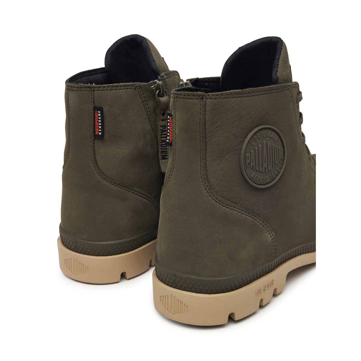 Palladium Туристически oбувки Pampa Lite+ Zip Wp+ 79577-325-M Тъмнозелен