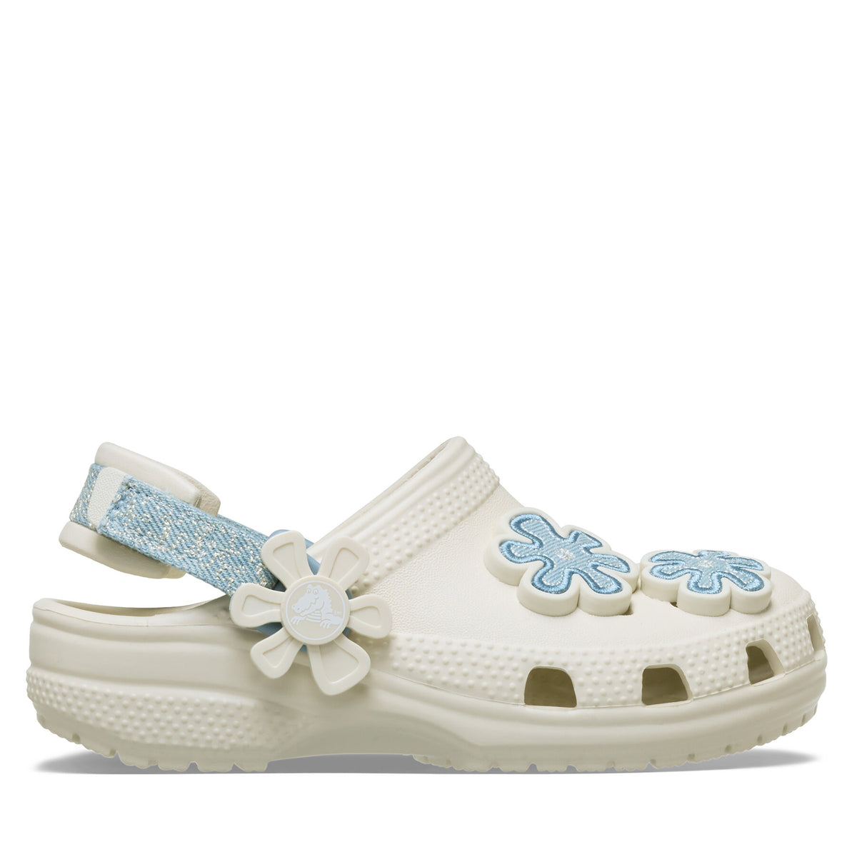 Crocs Чехли Clsc Dnm Flwr Adj BackstrapCgT 212512 Сив