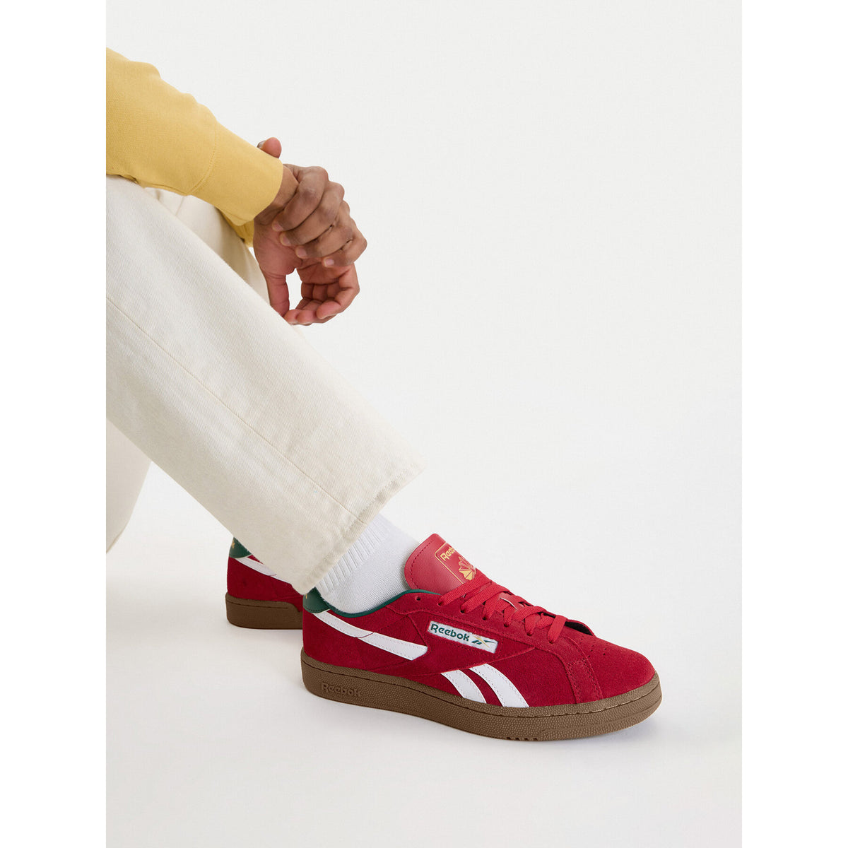 Reebok Сникърси EO-CLUB C GROUNDS UK 100244996 Червен