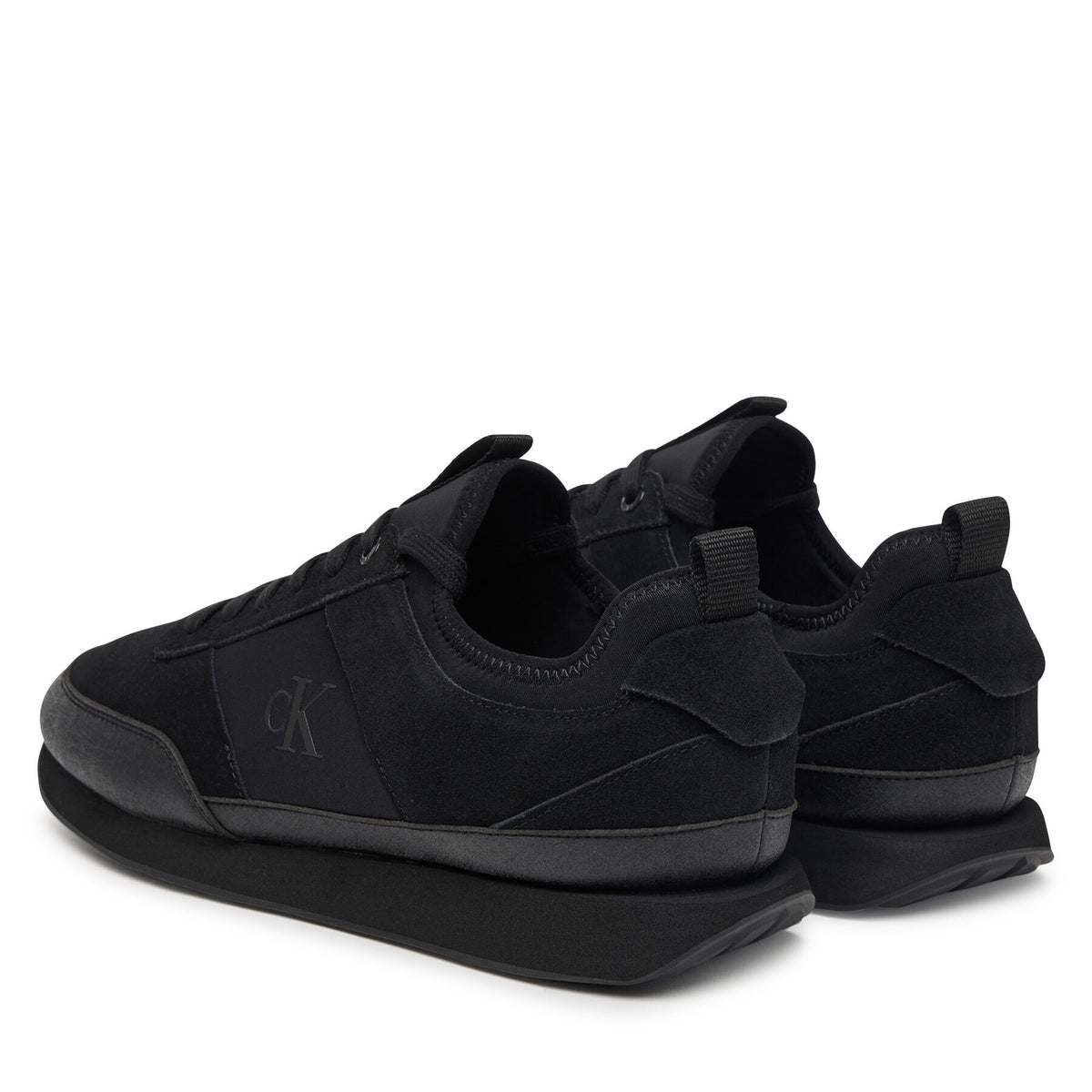Calvin Klein Сникърси Retro Runner Sock Laceup Mix HM0HM02305 Черен
