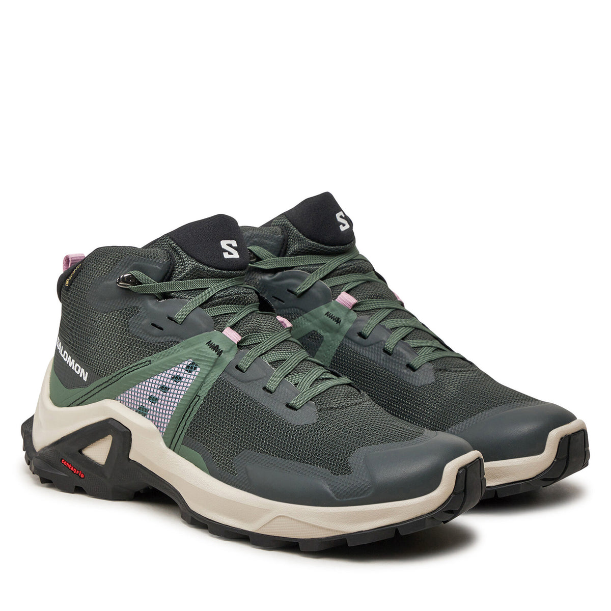 Salomon Туристически X Raise Mid Gore-Tex L47458100 Зелен