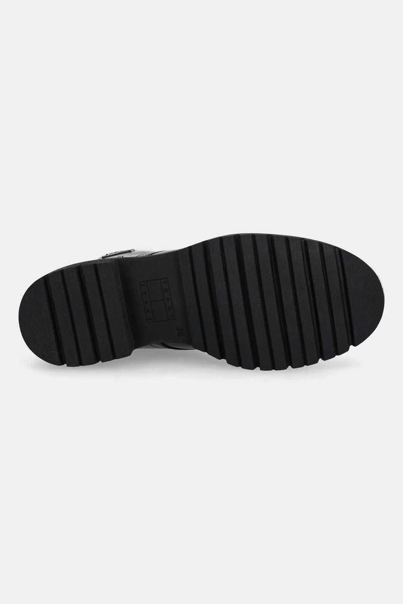 Кожени боти Tommy Jeans TJW LACE UP LEATHER BOOT