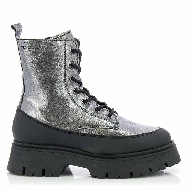 Дамски Кубинки TAMARIS – 1-1-25230-39 910 SILVER MET/BLK