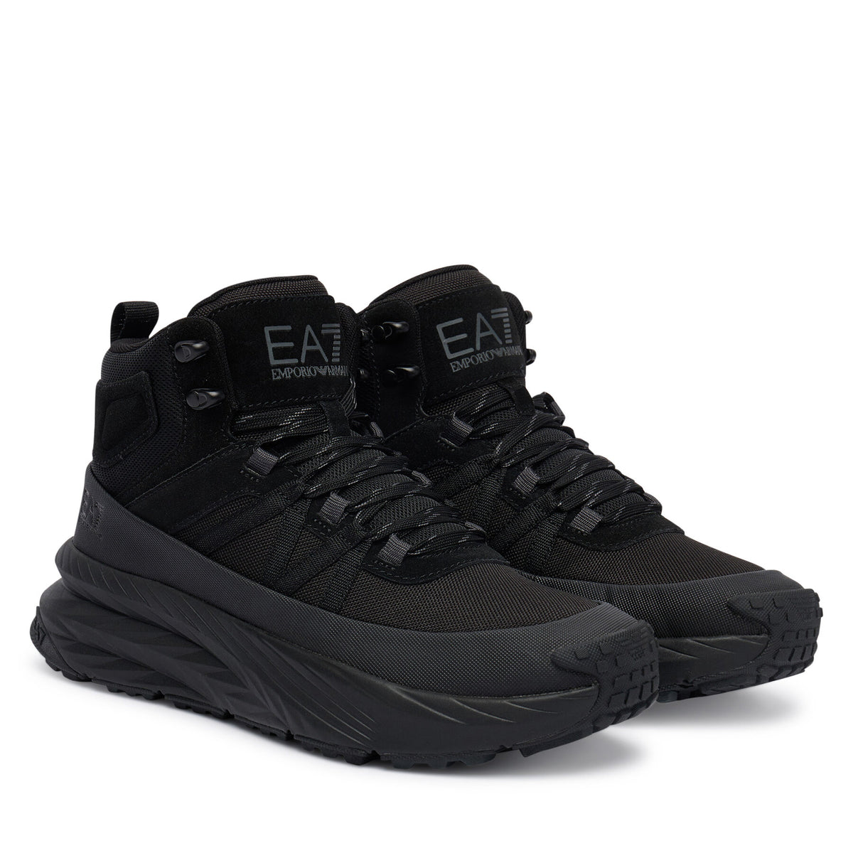 EA7 Emporio Armani Сникърси Stivale 7X000299 AF18450 MZ042 Черен
