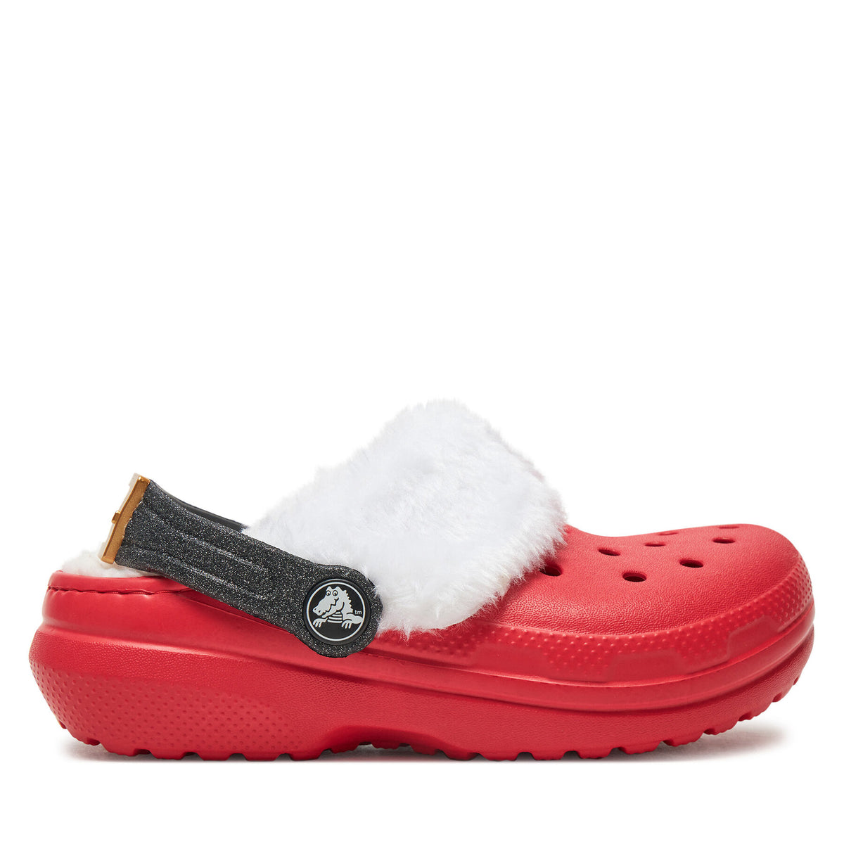 Crocs Чехли Classic Lined Santa Clog K 210931 Червен