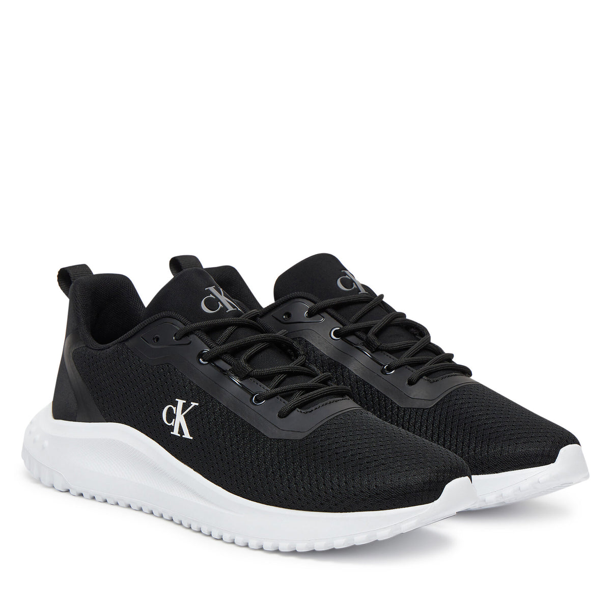 Calvin Klein Jeans Сникърси Eva Runner Mix Mesh YM0YM01285 Черен