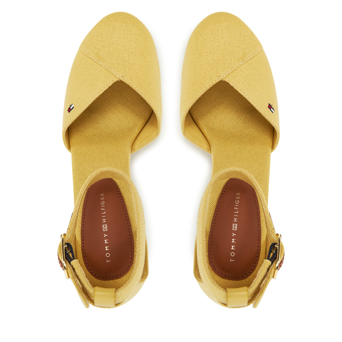 Tommy Hilfiger Обувки Flag High Wedge Espad Closed Toe FW0FW08494 Жълт