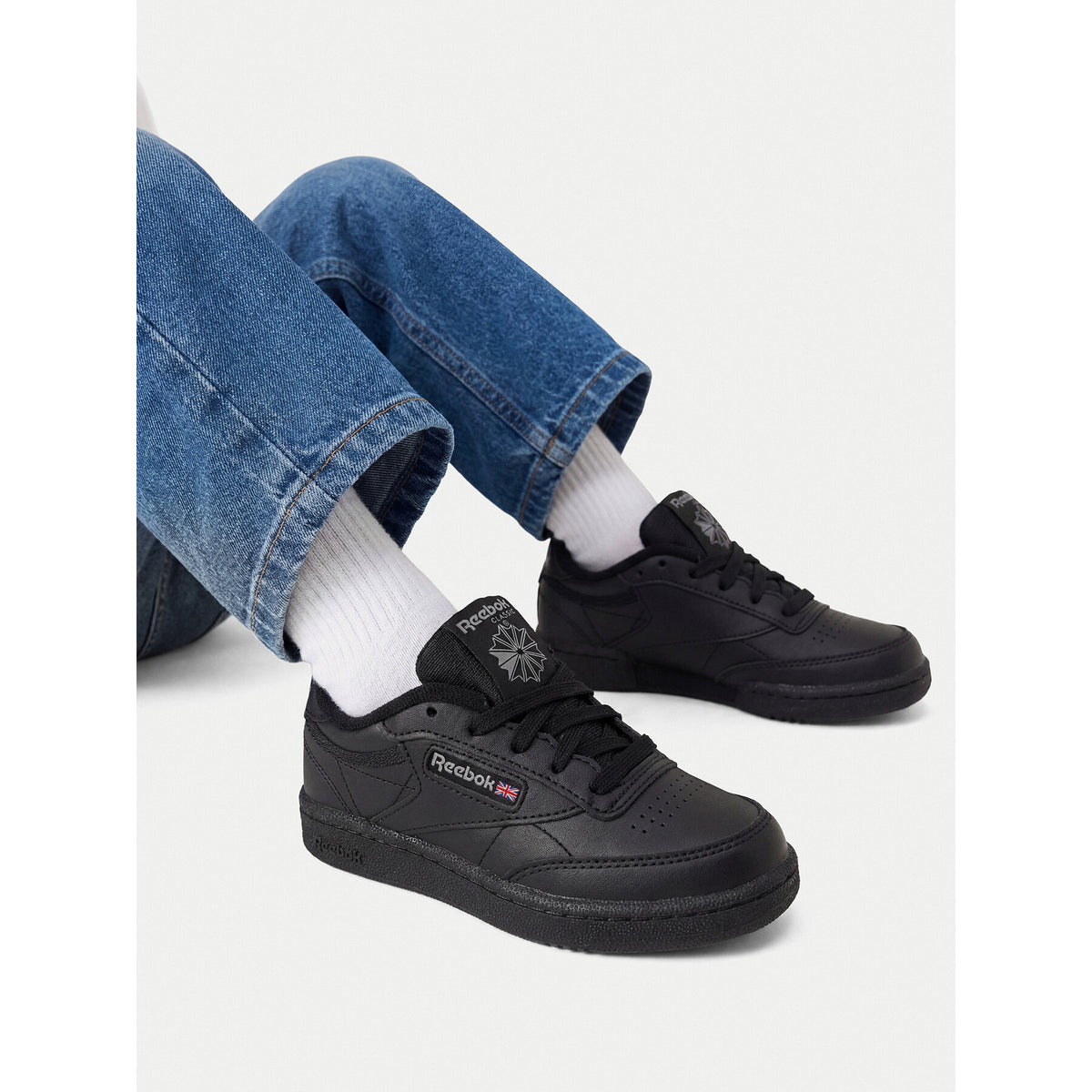 Reebok Сникърси EO-CLUB C 100000001 Черен