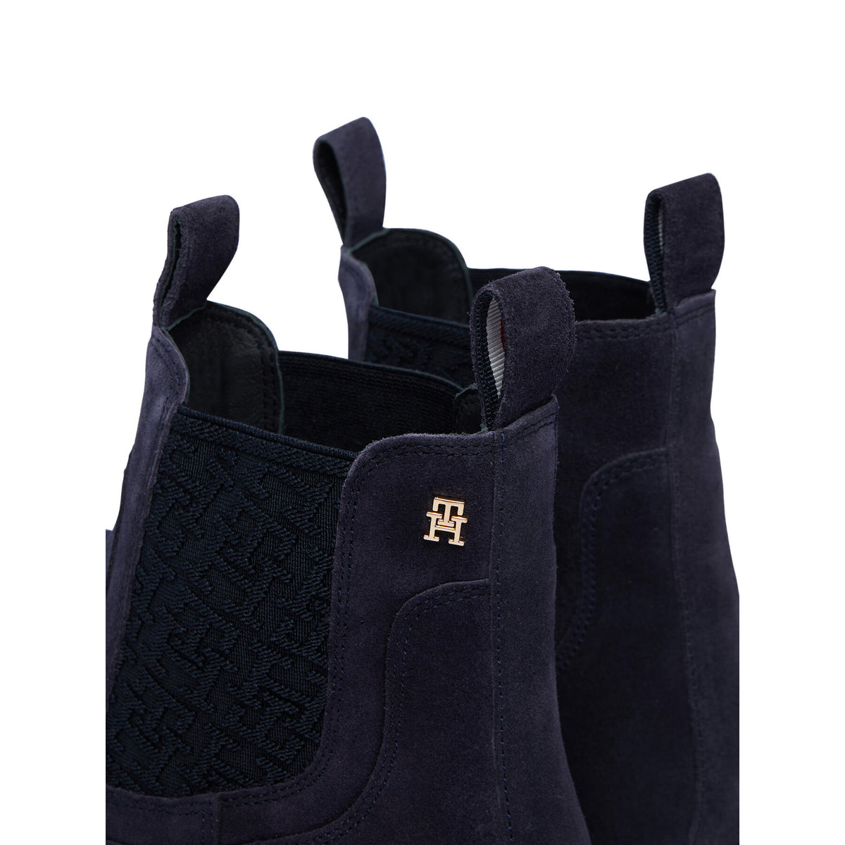 Tommy Hilfiger Боти тип челси Th Monogram Suede Chelsea Boot FW0FW09563 Тъмносин