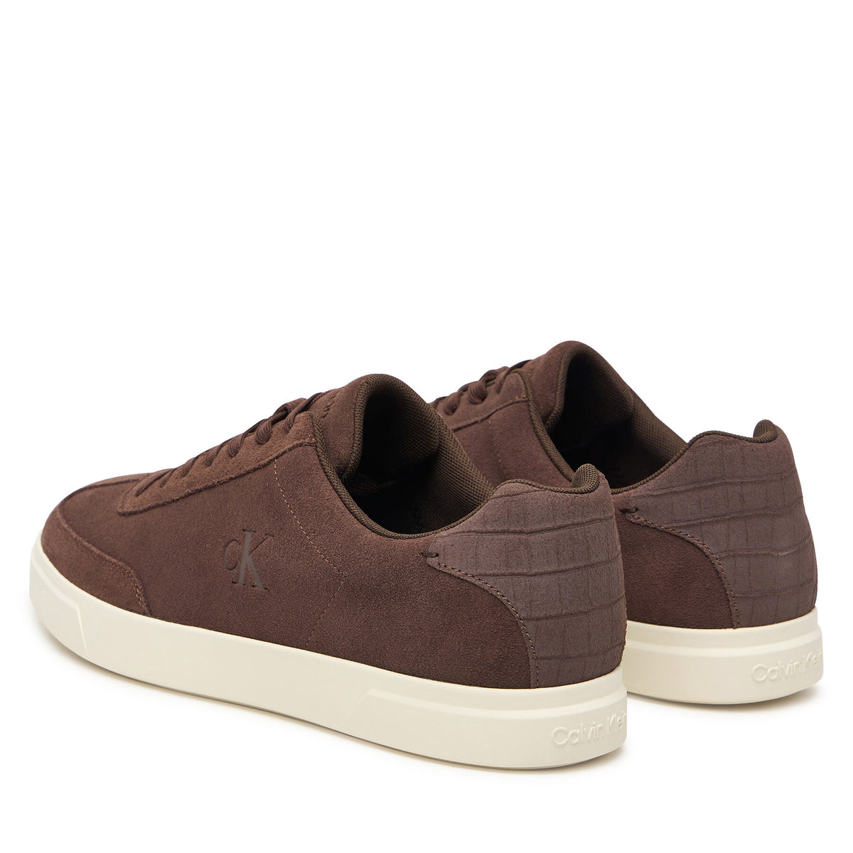 Calvin Klein Сникърси Low Prof Cupsole Laceup Croc Bt HM0HM02285 Кафяв