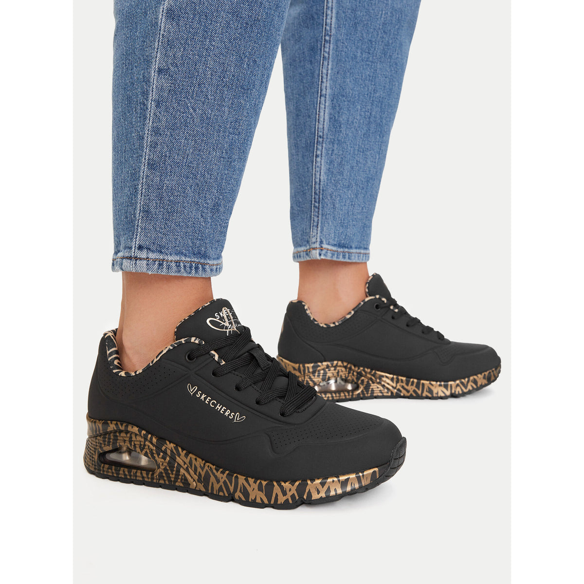 Skechers Сникърси Uno 155506/BKRG Черен