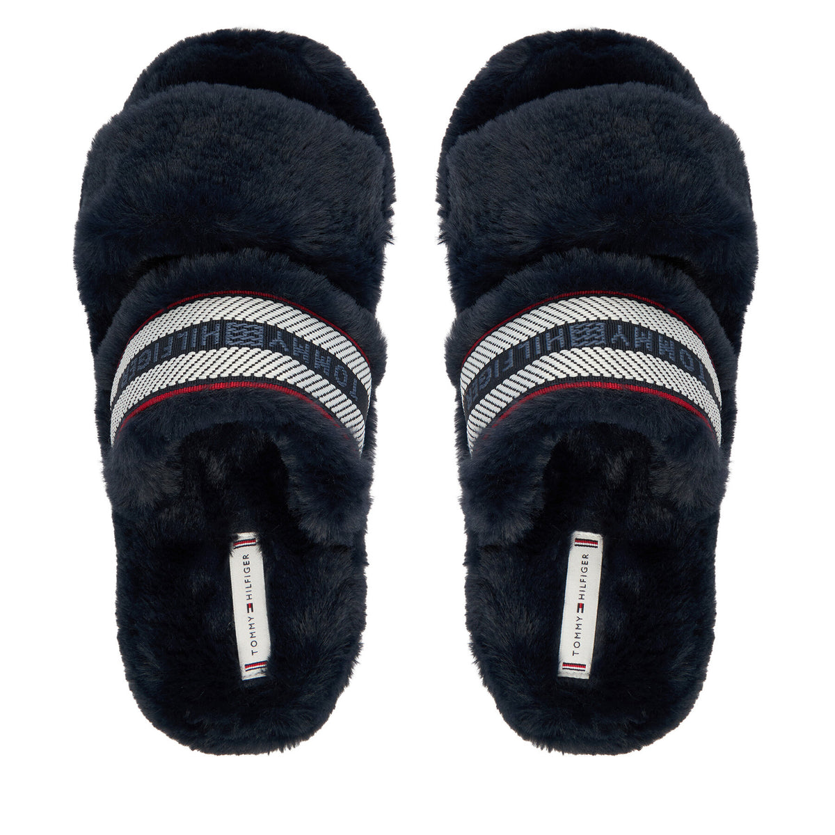Tommy Hilfiger Пантофи Hilfiger Fur Slipper FW0FW08854 Тъмносин
