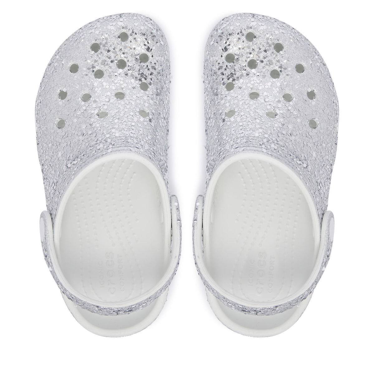 Crocs Чехли Classic Dazzle Glitter Clog K 213915 Сребрист