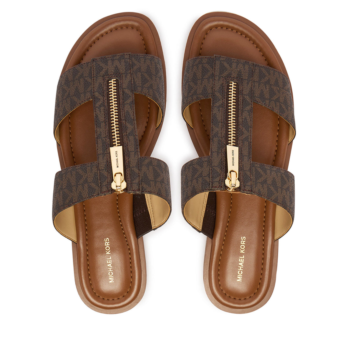 MICHAEL Michael Kors Чехли Berkley Flat 40S6BRFS1B Кафяв