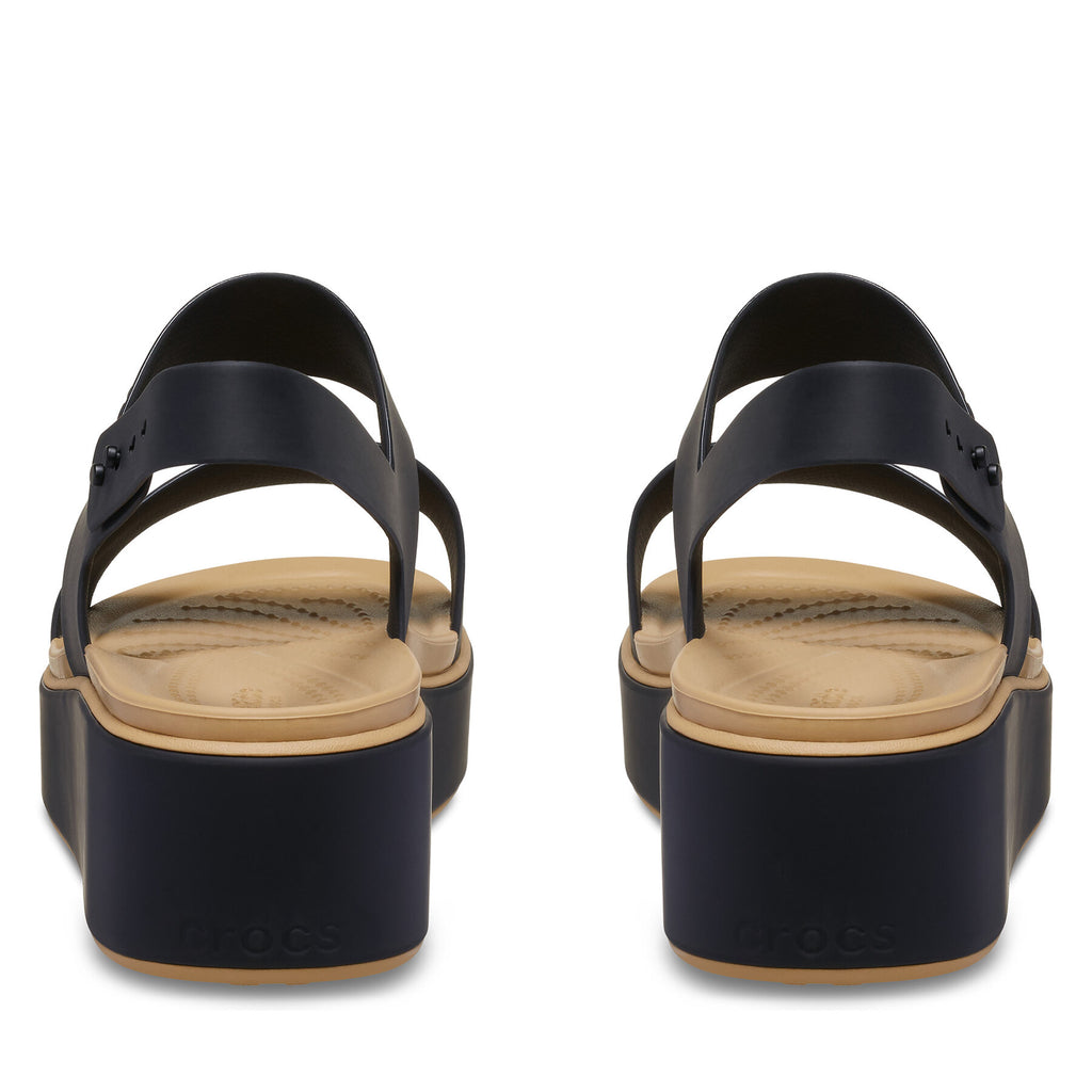 Crocs Сандали Brooklyn Matte Wrap Low Wedge 211802 Черен