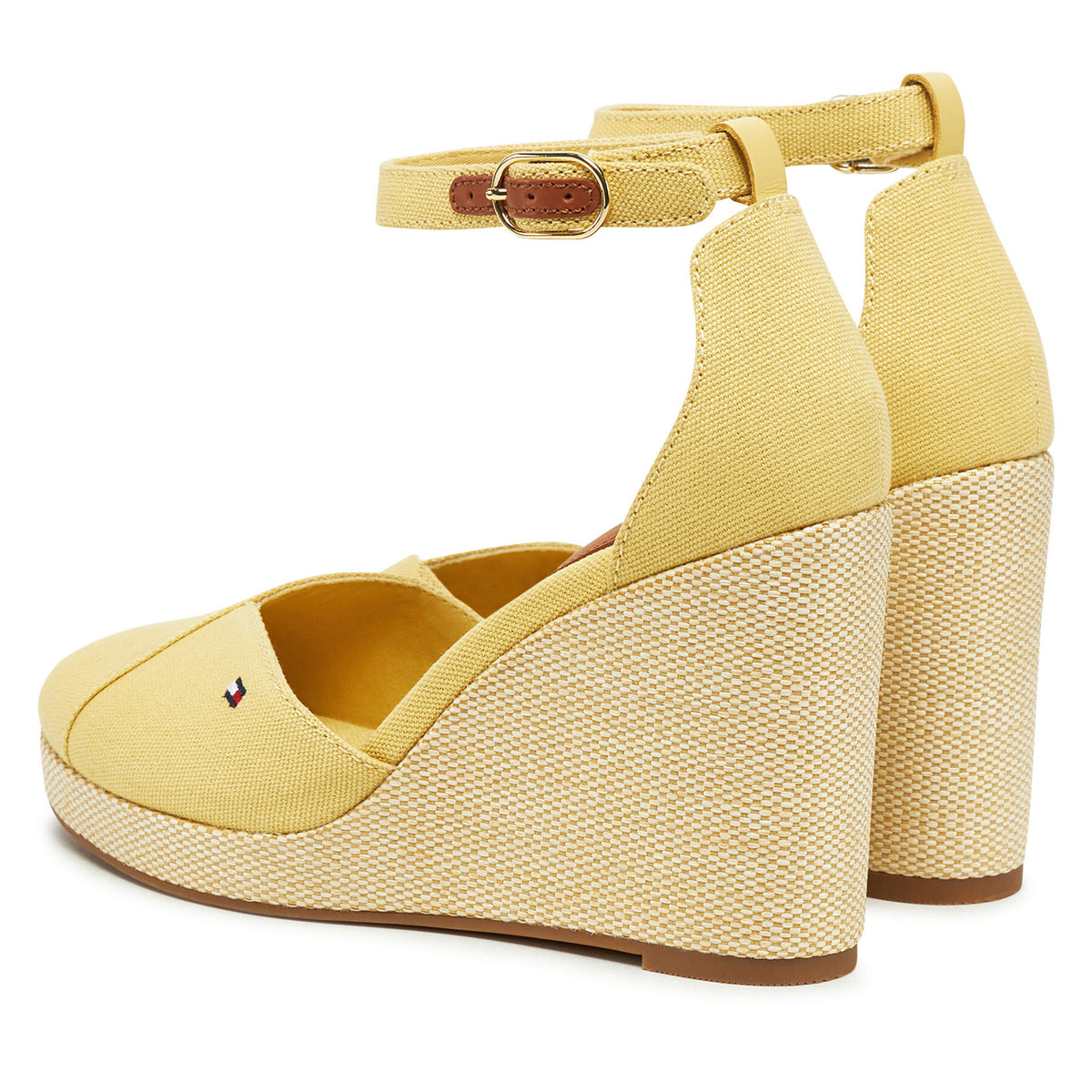 Tommy Hilfiger Обувки Flag High Wedge Espad Closed Toe FW0FW08494 Жълт