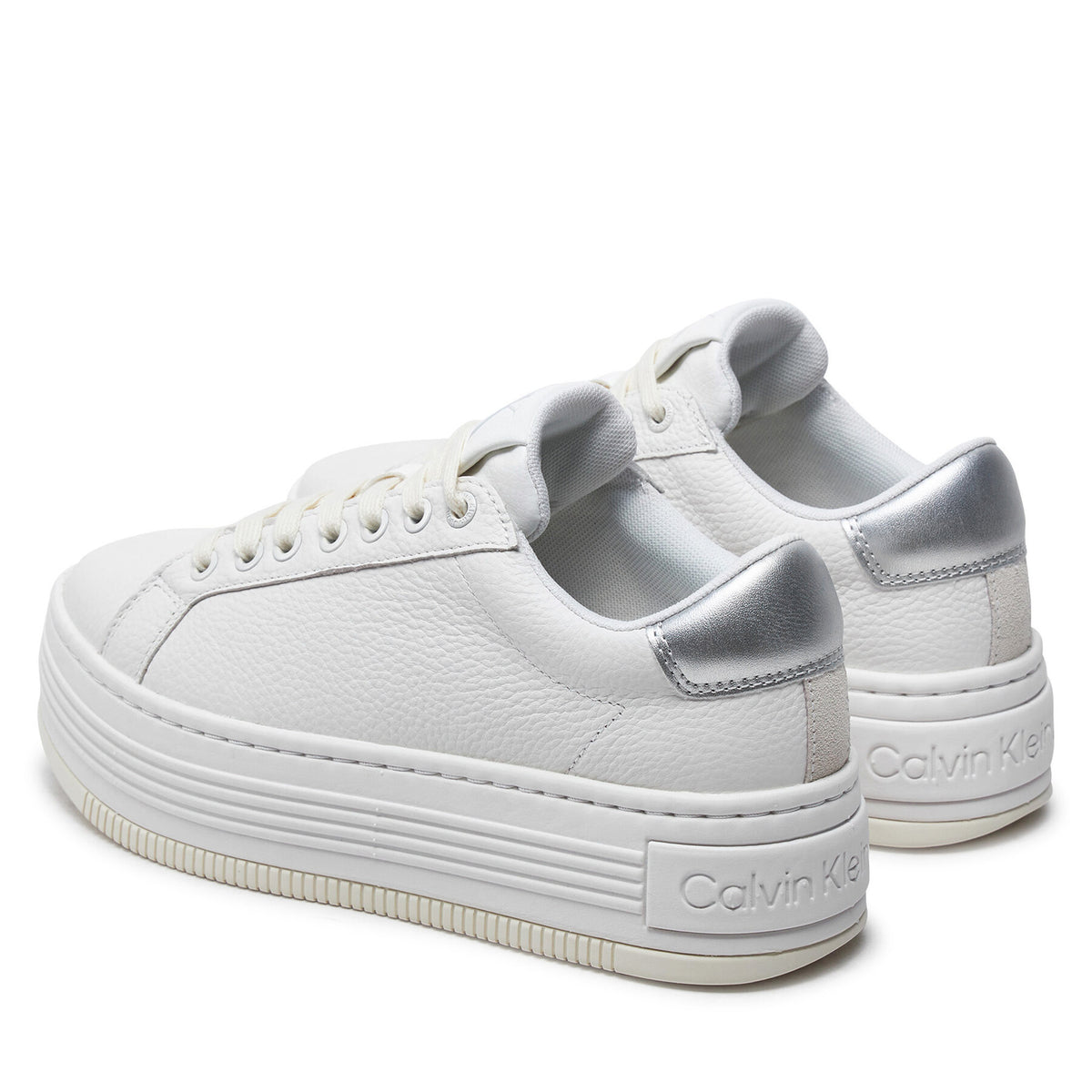 Calvin Klein Jeans Сникърси Bold Flatf Low Mix Ohb YW0YW01632 Бял