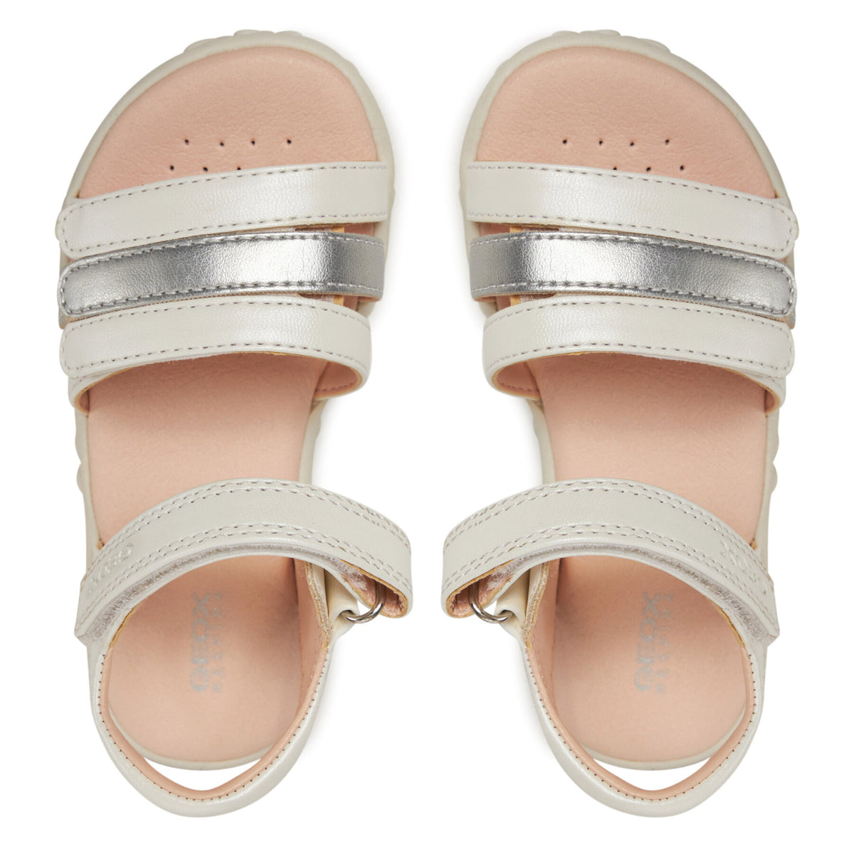 Geox Сандали J Sandal Haiti Girl J458ZD 000NF C0459 M Бял