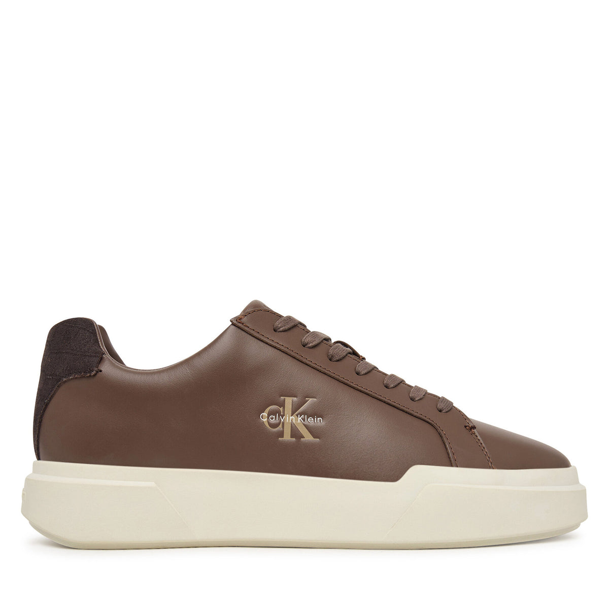 Calvin Klein Сникърси Chunky Cupsole Laceup Croc Bt HM0HM02298 Тъмнокафяв