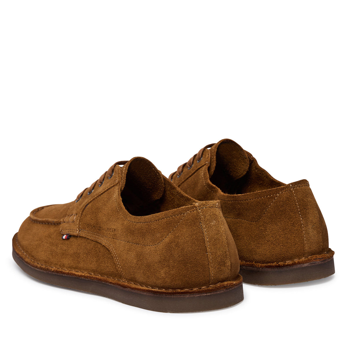 Tommy Hilfiger Обувки Stitchdown Suede Derby FM0FM05841 Кафяв