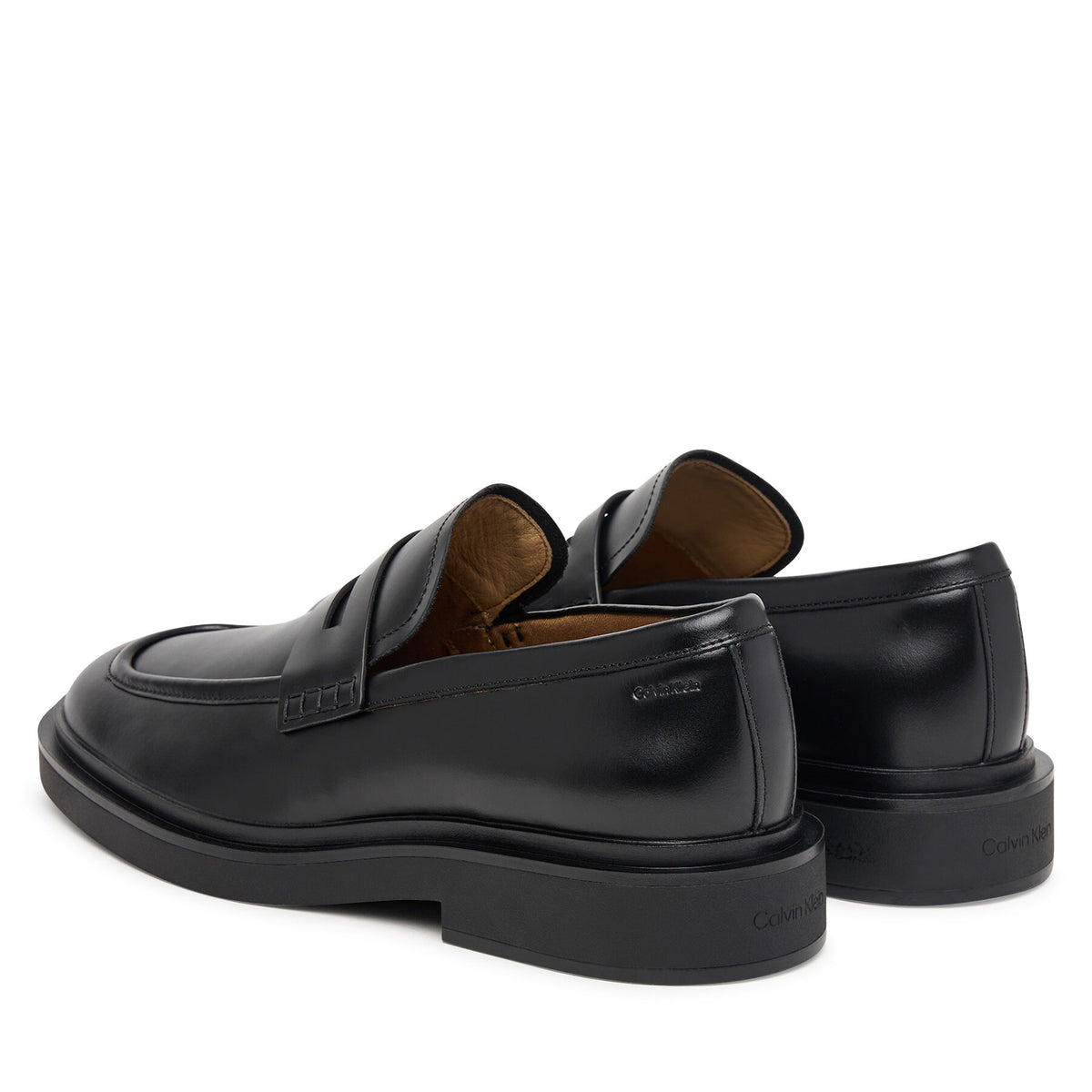 Calvin Klein Обувки Sq Rubber Band Loafer Wax Lth HM0HM02273 Черен