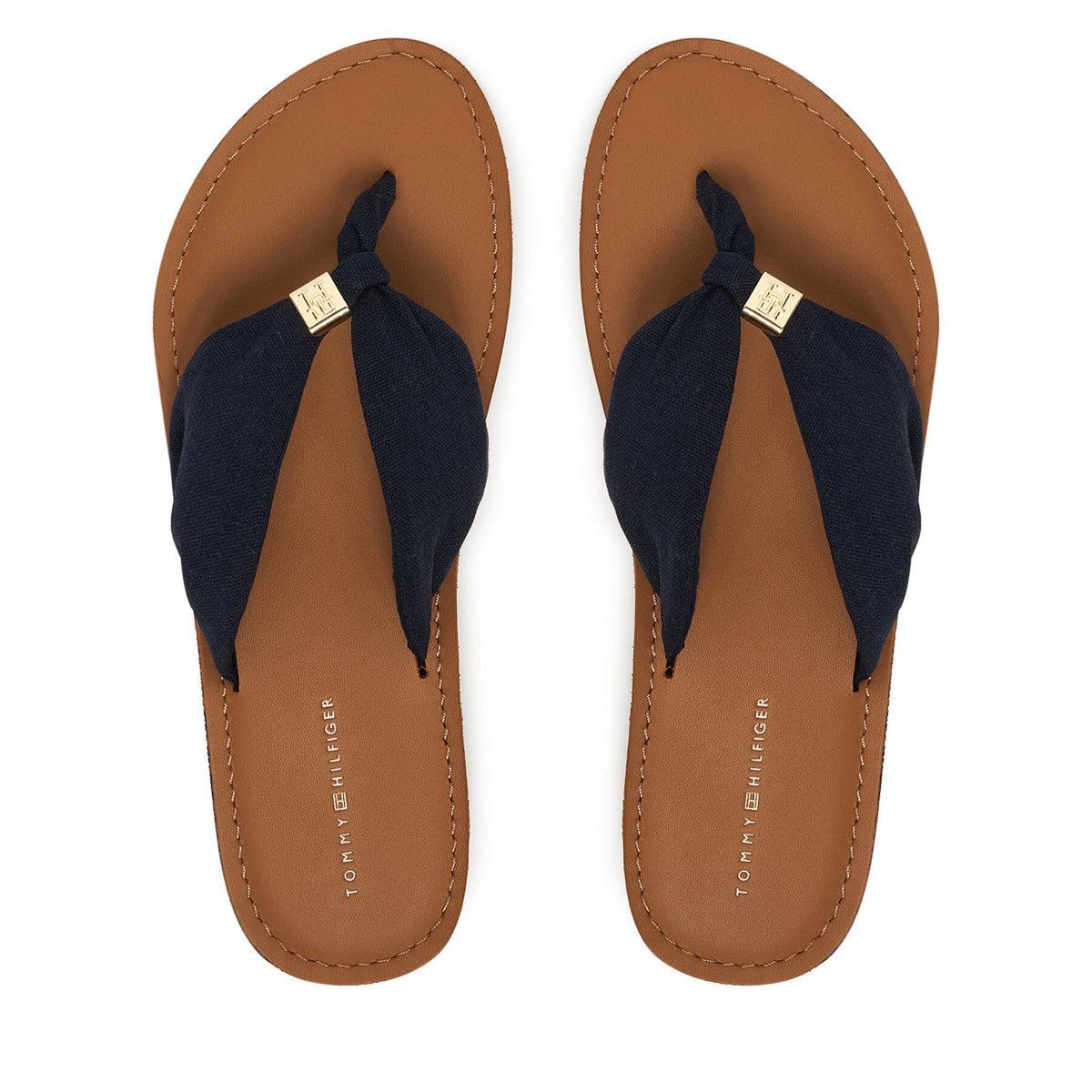 Tommy Hilfiger Джапанки Th Ltr Footbed Summer Sandal FW0FW09194 Тъмносин