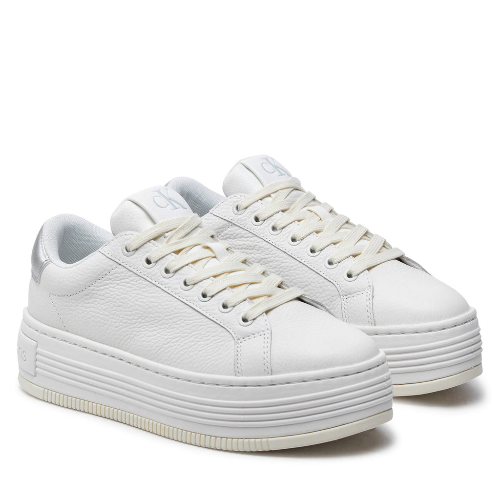 Calvin Klein Jeans Сникърси Bold Flatf Low Mix Ohb YW0YW01632 Бял