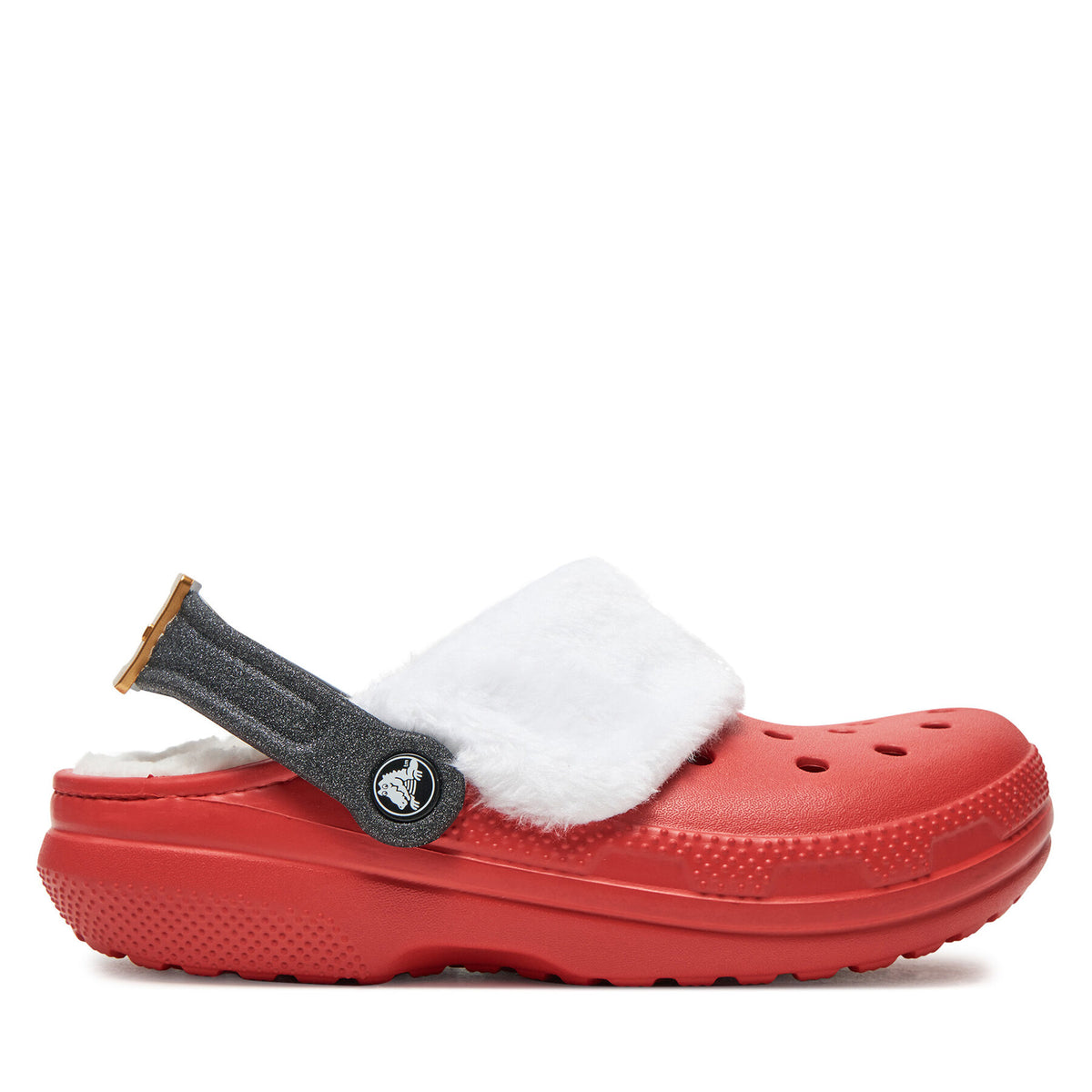 Crocs Чехли Classic Lined Santa Clog 210933 Червен