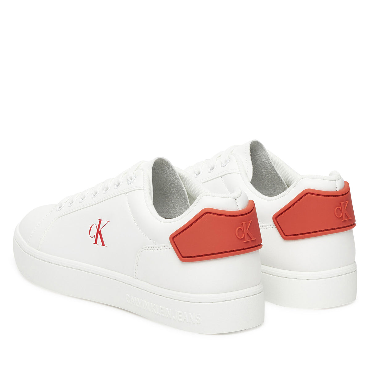 Calvin Klein Jeans Сникърси Classic Cupsole Ru Patch Lth YM0YM01297 Бял