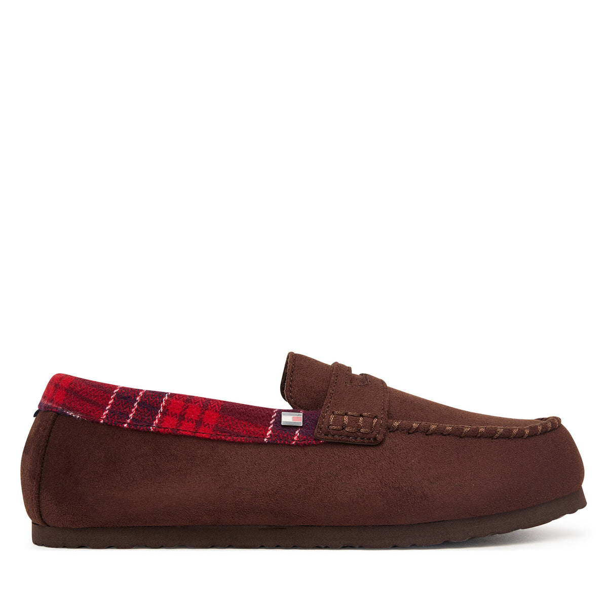 Tommy Hilfiger Пантофи Hilfiger Check Driver House Shoe FM0FM06013 Тъмнокафяв
