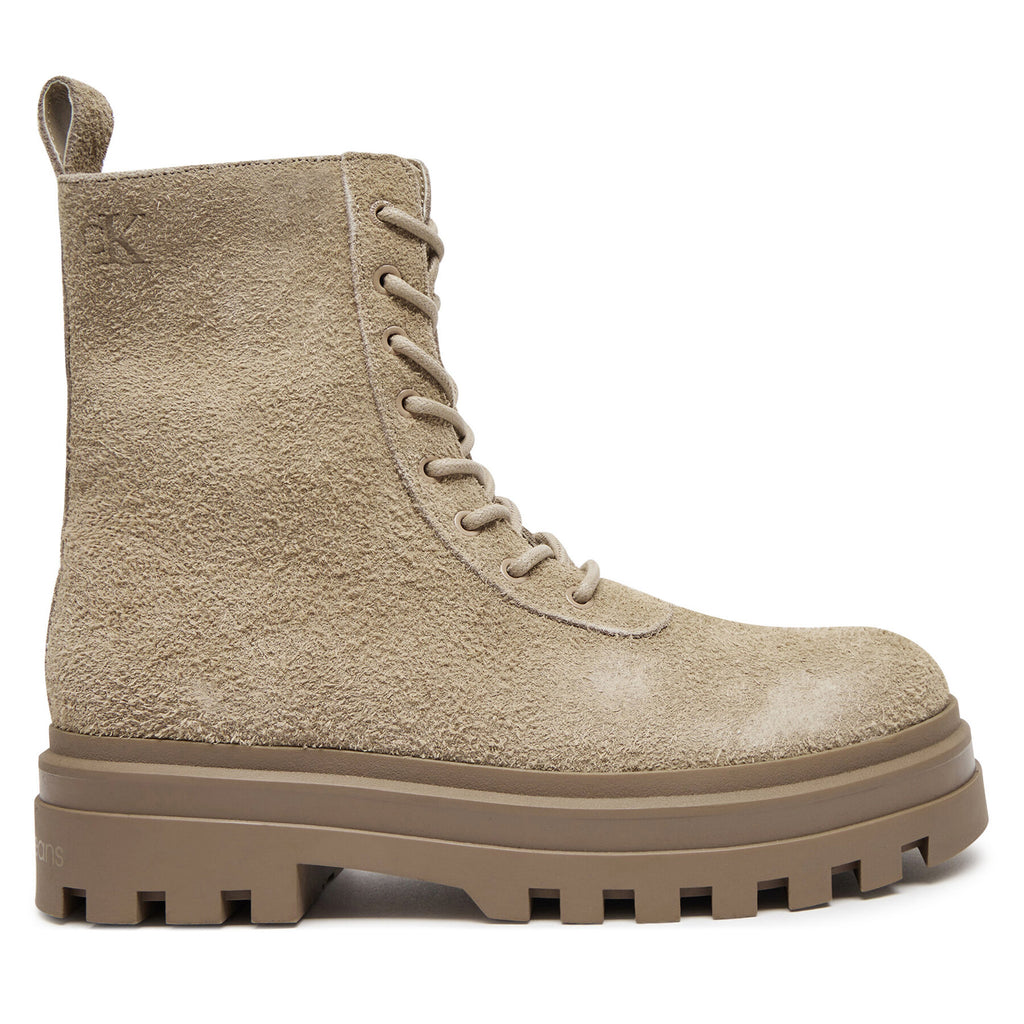 Calvin Klein Jeans Туристически oбувки Lugged Lace Zip Boot Oxf Hr Su YM0YM01068 Бежов
