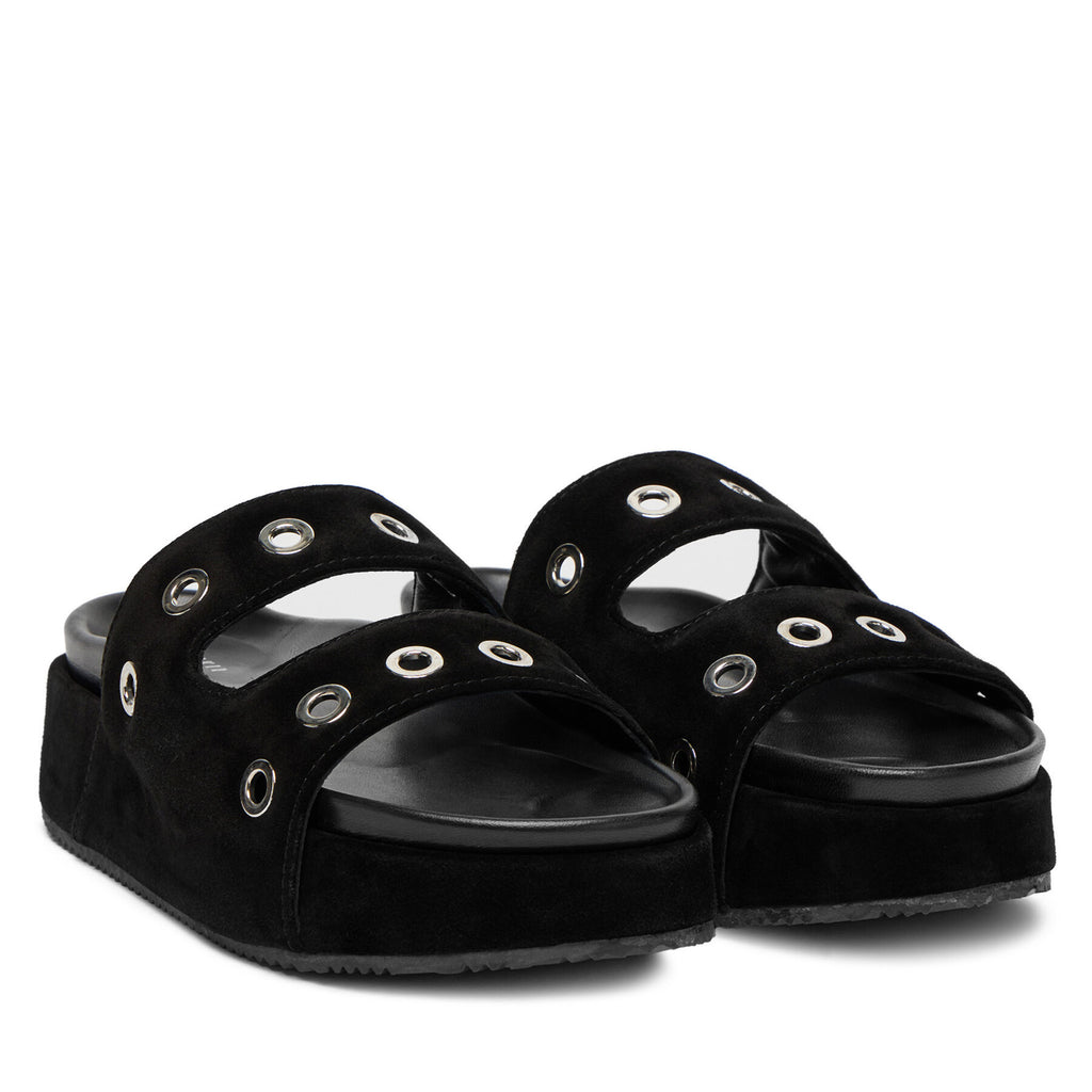 Inuikii Чехли Suede Studs 70103-153 Черен