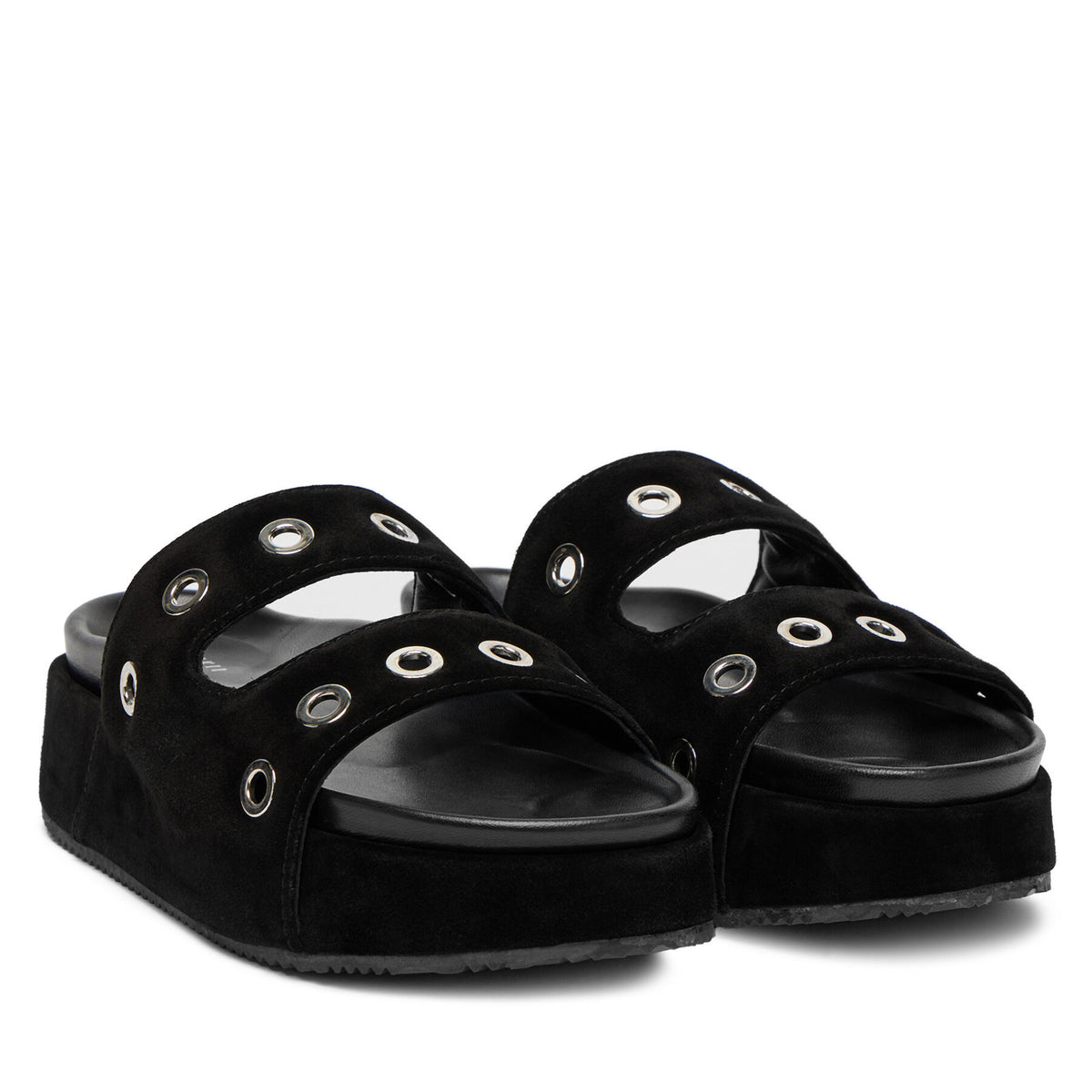 Inuikii Чехли Suede Studs 70103-153 Черен