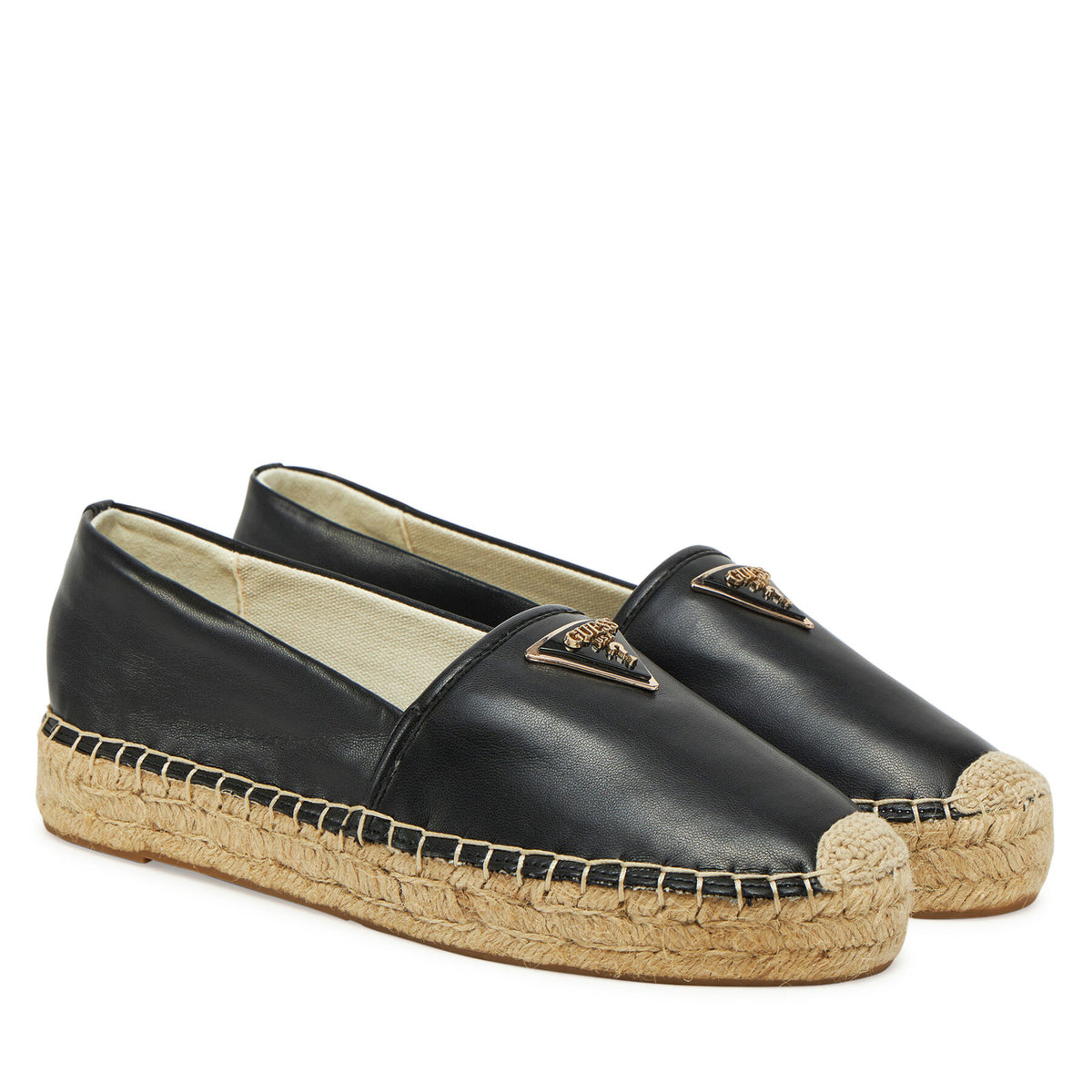 Guess Еспадрили FLJLND LEA14 Черен