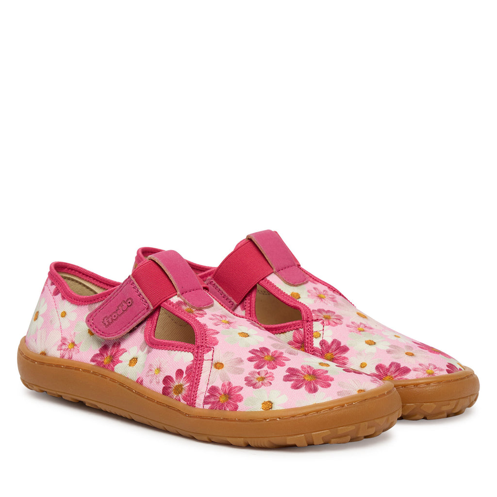 Froddo Пантофи Barefoot Canvas T-Bar G1700439-4 D Розов