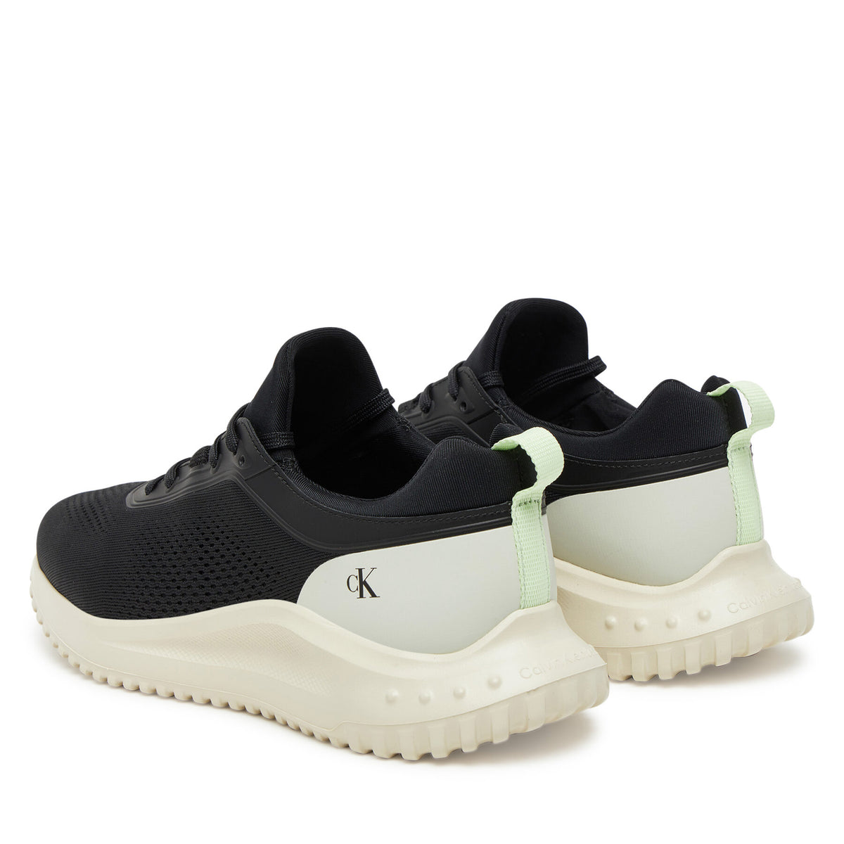Calvin Klein Jeans Сникърси Eva Runner Sock Mg Tech YW0YW01855 Черен