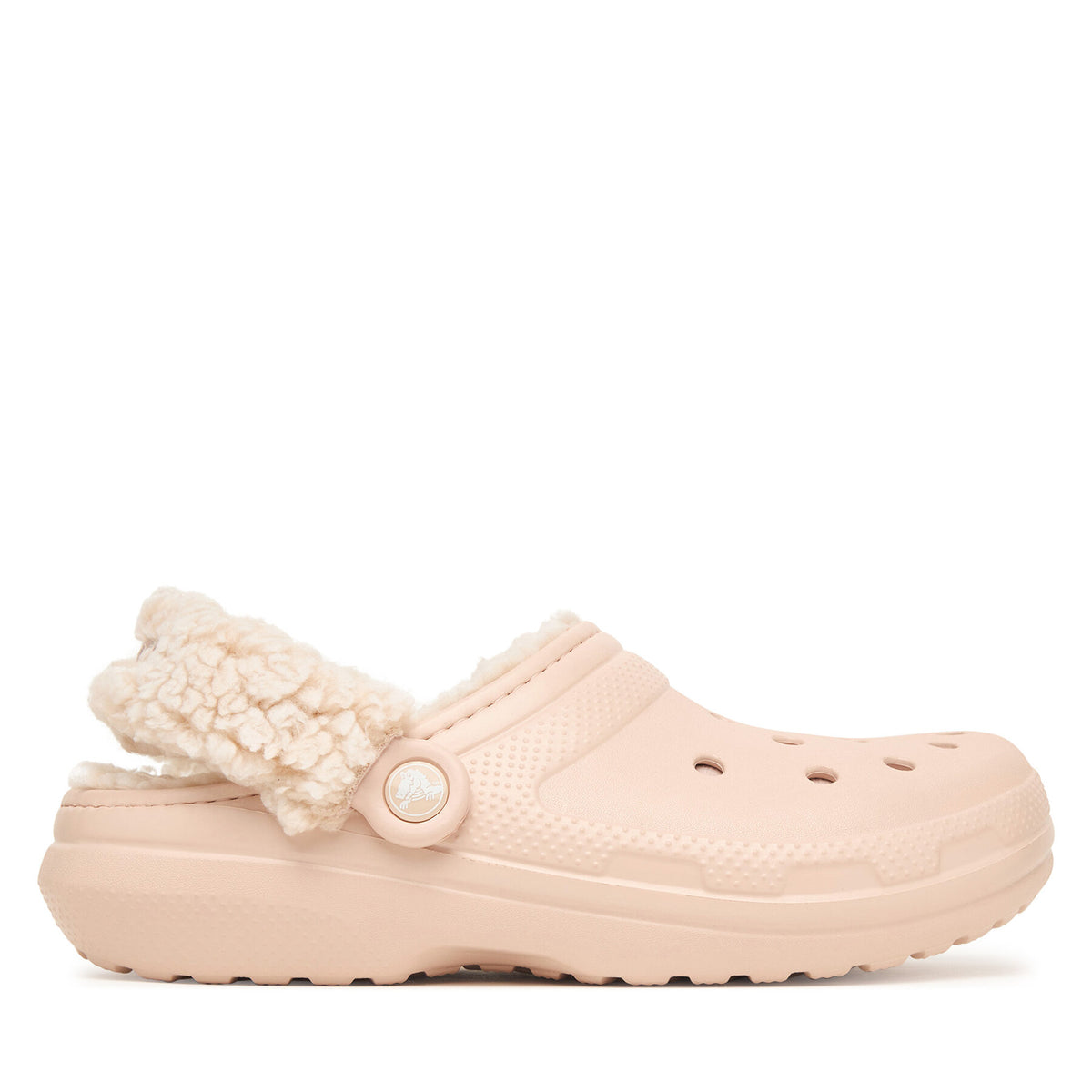 Crocs Чехли Classic Fleece Lined Clog Quartz 211396 Розов