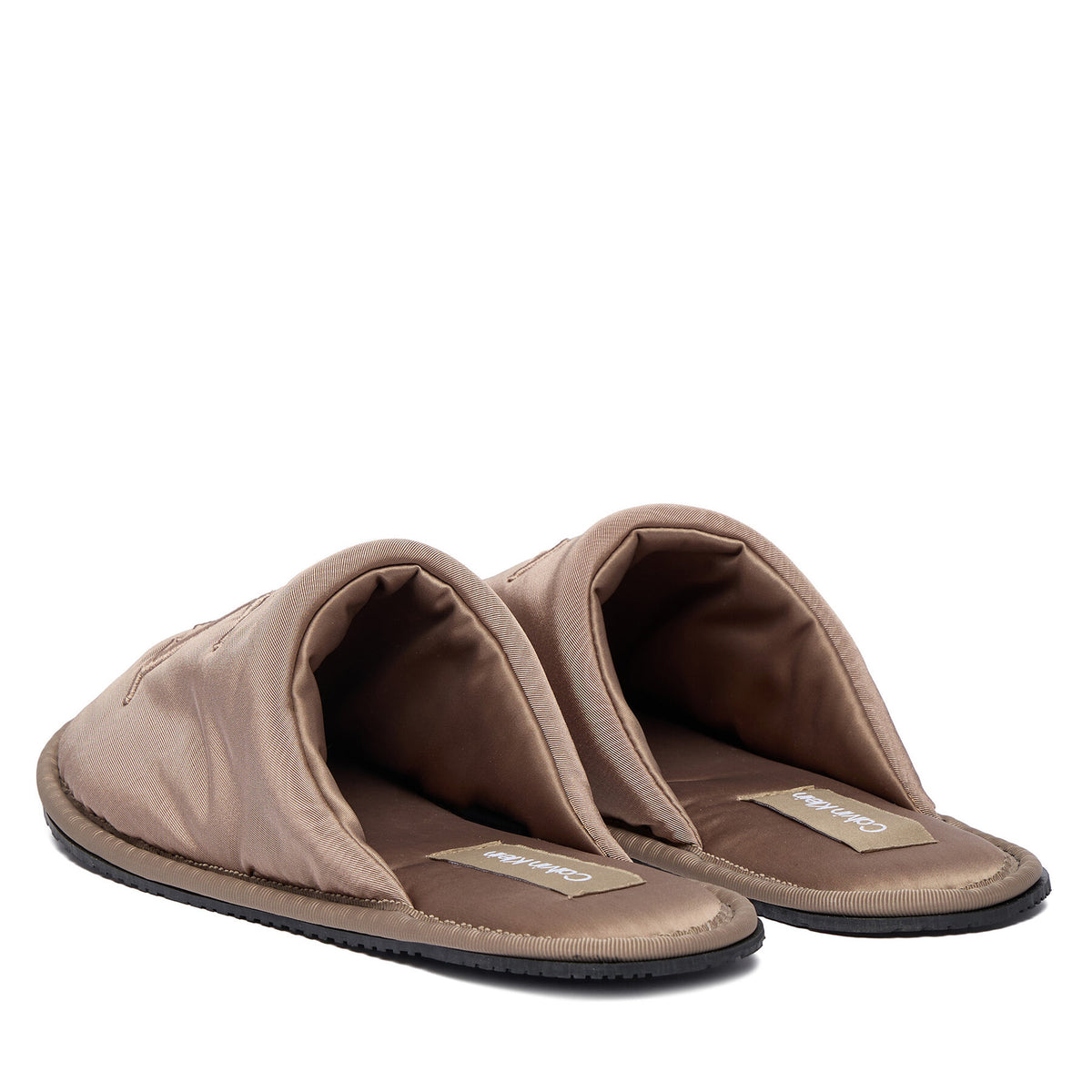 Calvin Klein Jeans Пантофи Slipper Satin Moire YW0YW02053 Бежов