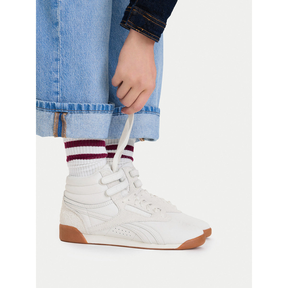 Reebok Сникърси EO-FREESTYLE HI 100273269 Бял