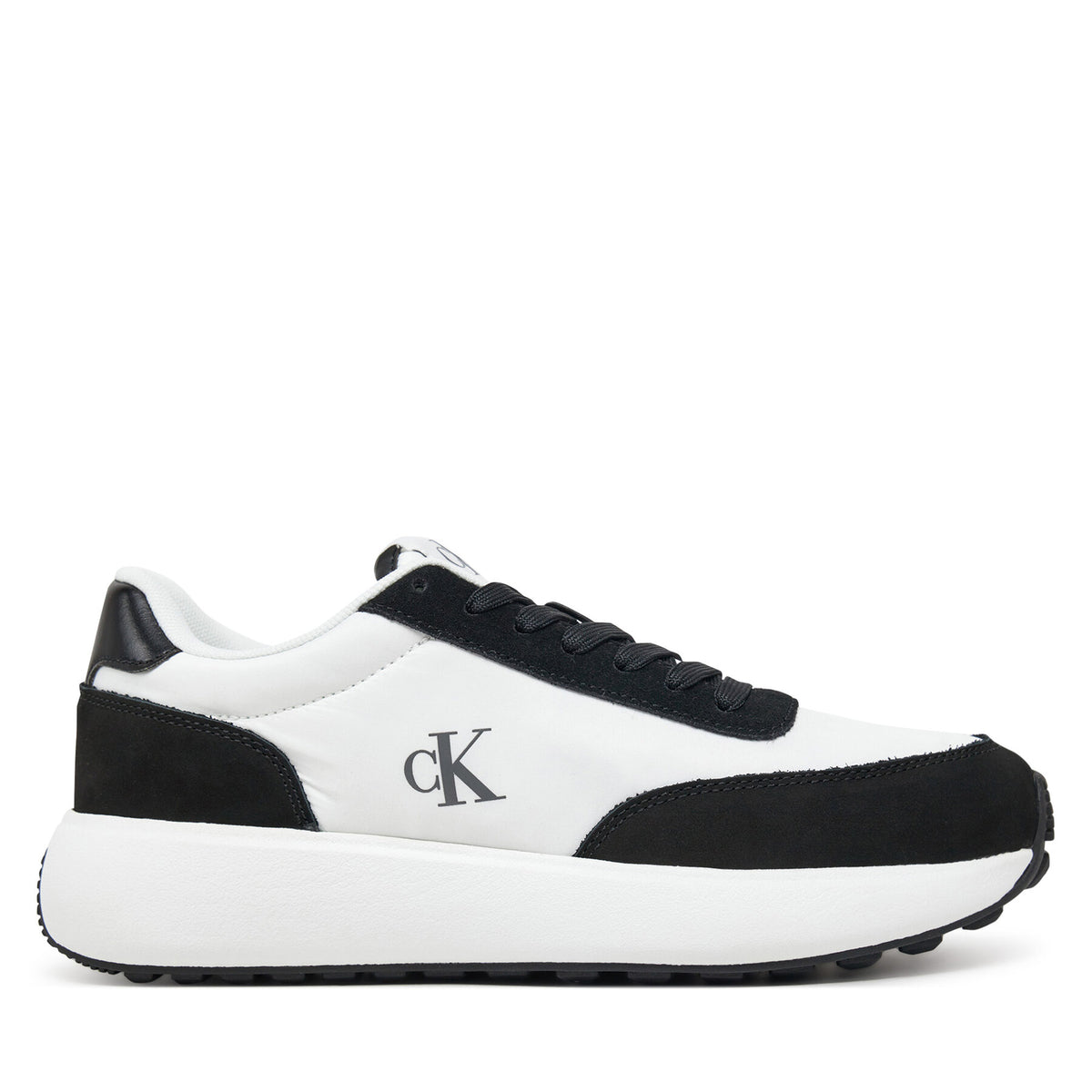 Calvin Klein Jeans Сникърси Athleisure Runner Laceup Mix Wn YW0YW01774 Бял